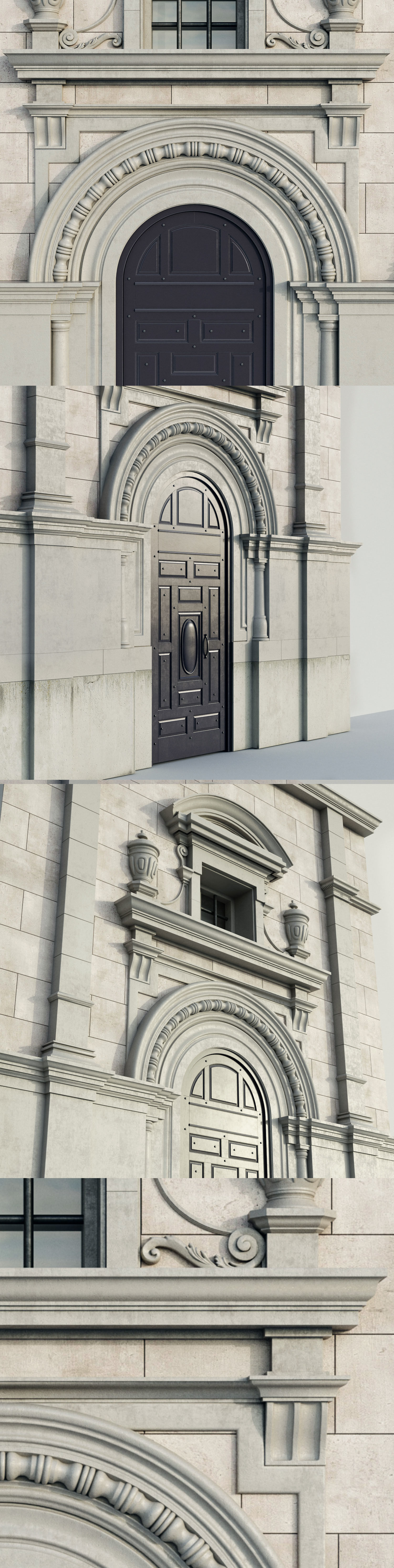 Classic style facade 3D model | CGTrader