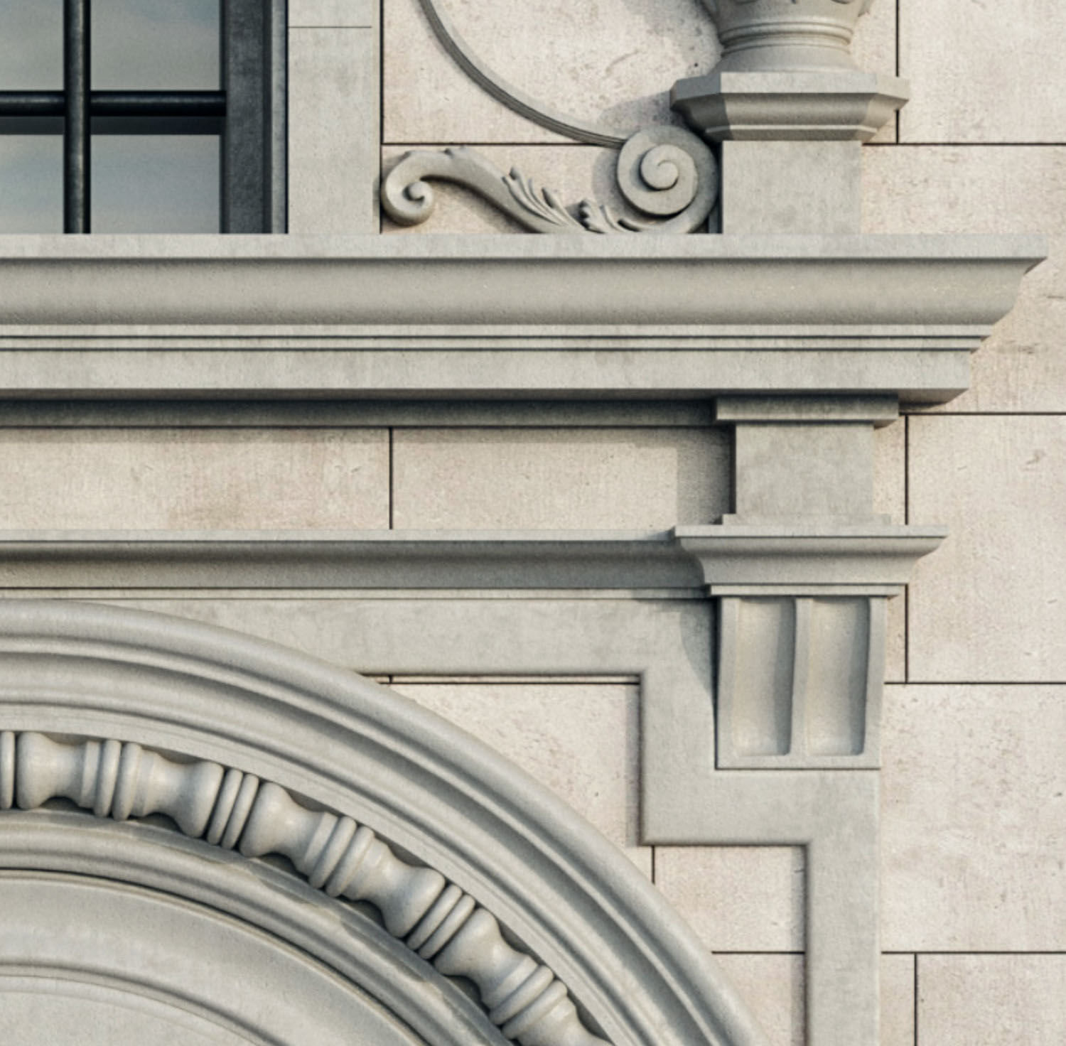Classic style facade 3D model | CGTrader