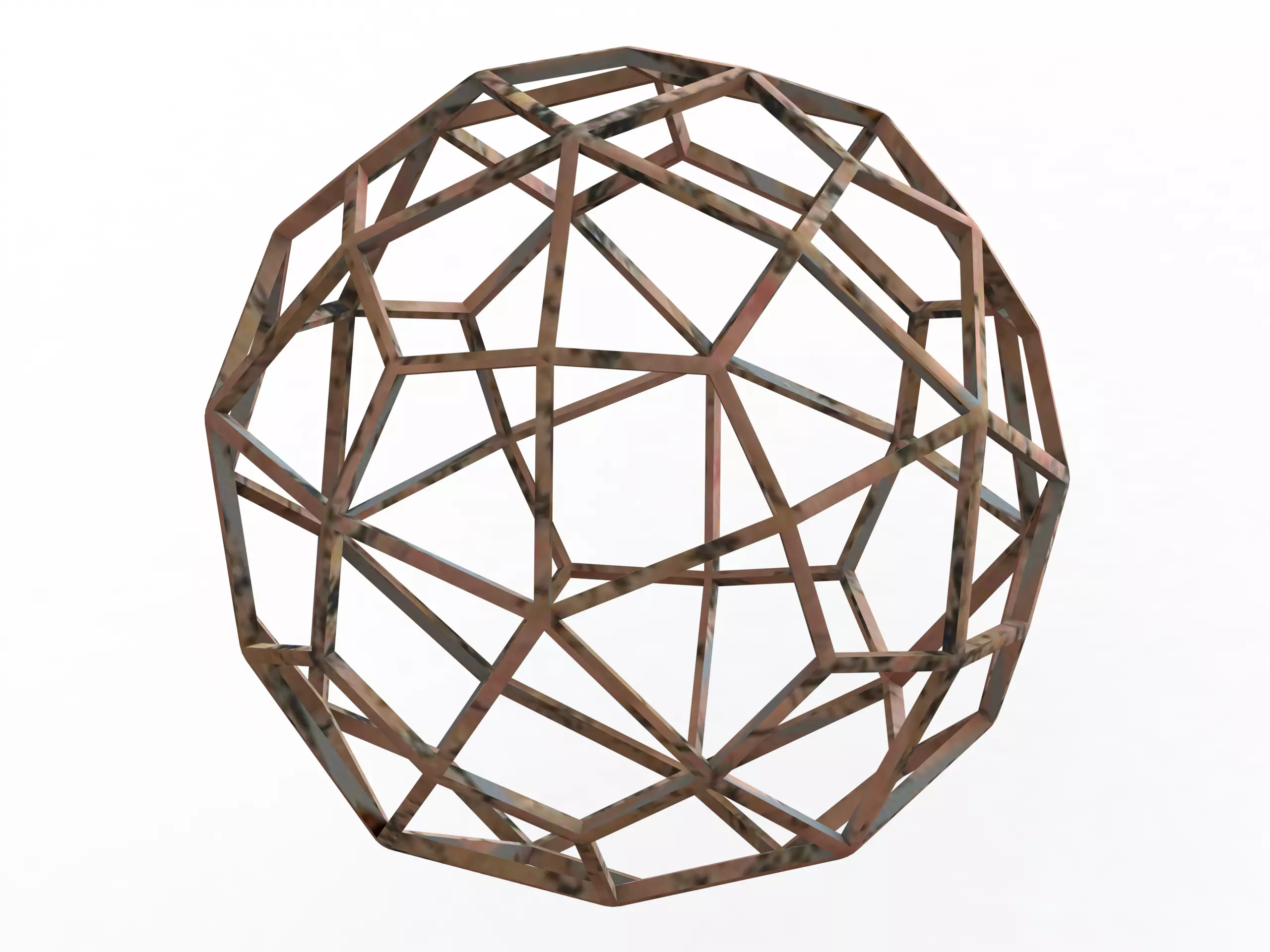Wireframe Shape Deltoidal Hexecontahedron 3D print model_0