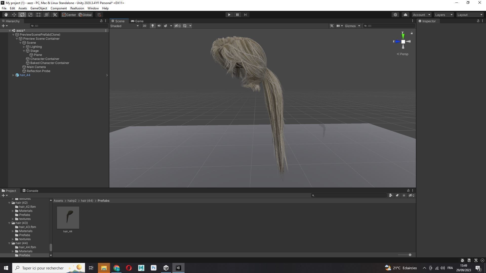 Examiner Ponytail Hair Low-Poly Low-poly 3D model_18