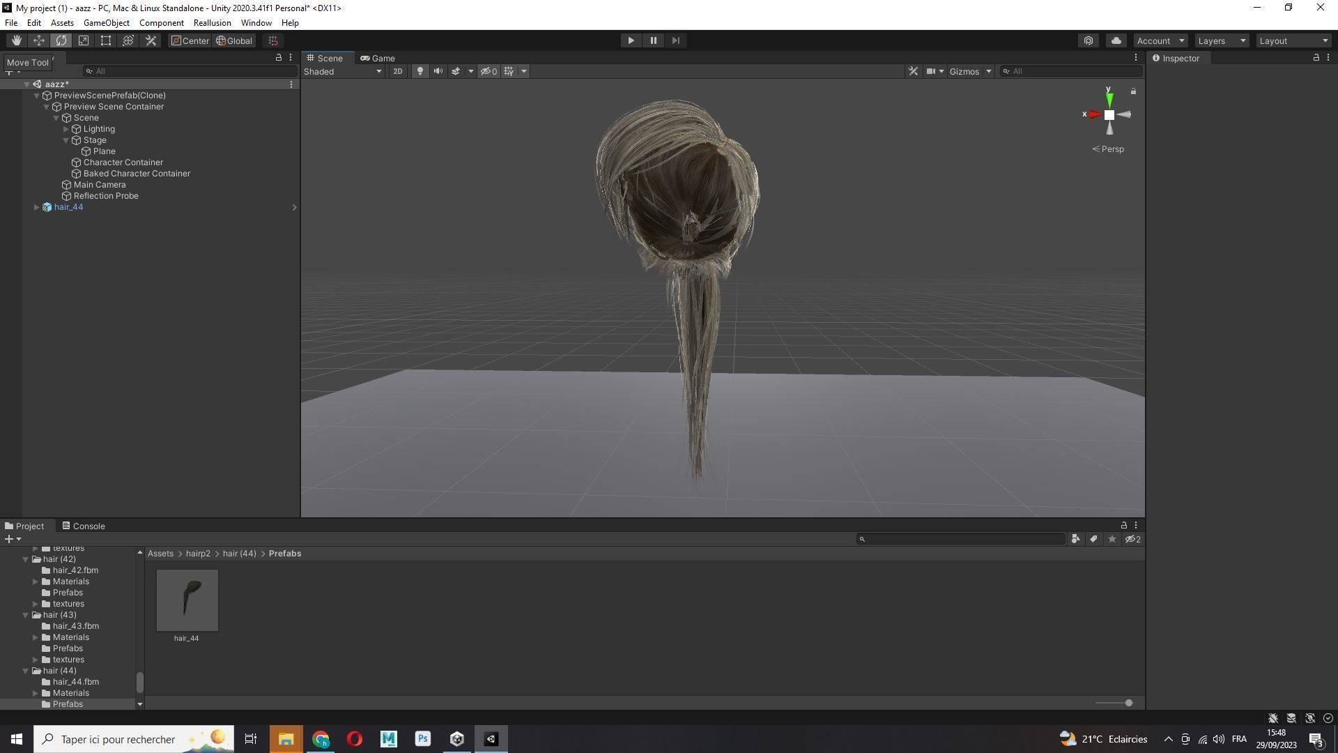 Examiner Ponytail Hair Low-Poly Low-poly 3D model_17