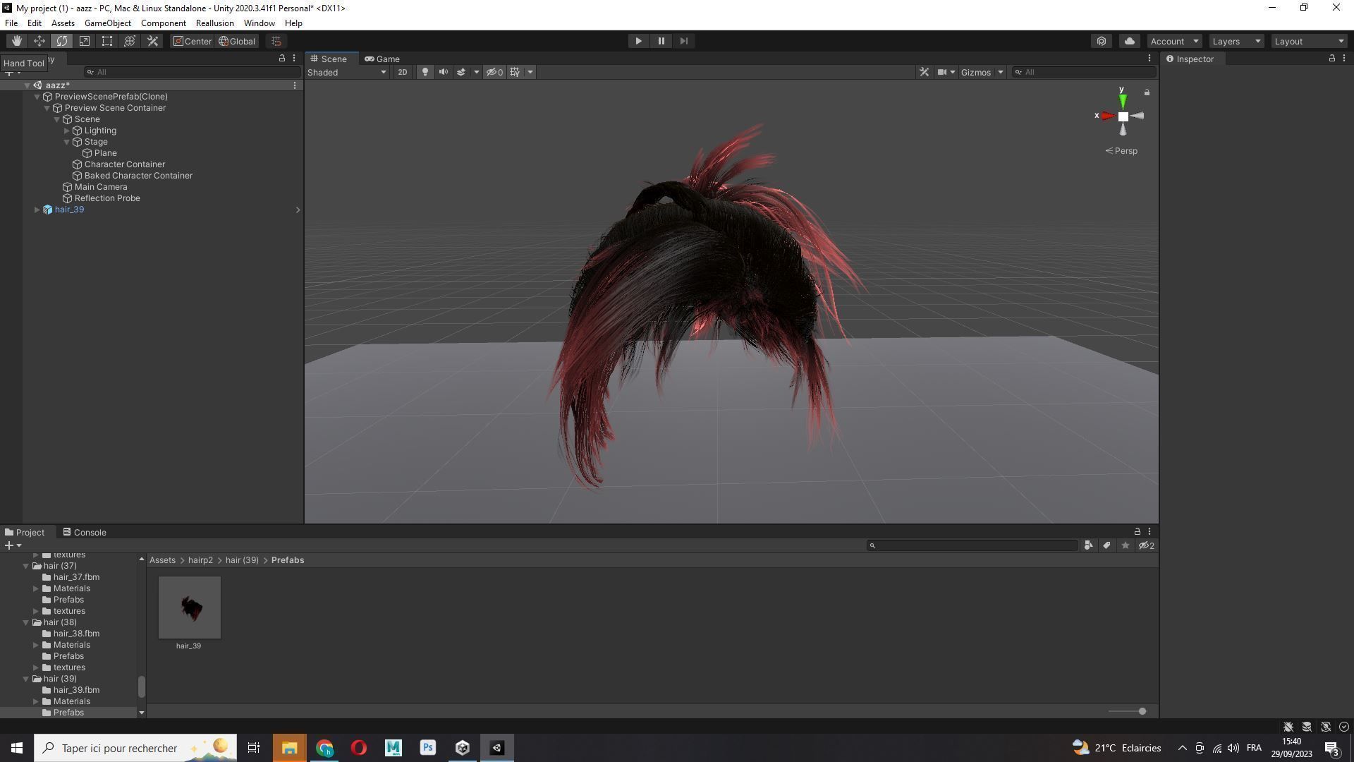 Realistic Female Hair - The Nineties Bun Low-poly 3D model_18