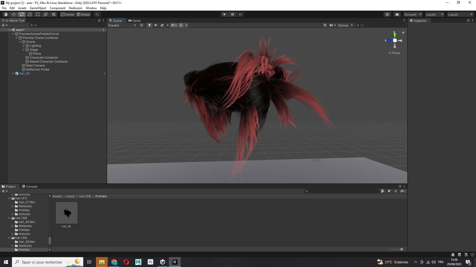 Realistic Female Hair - The Nineties Bun Low-poly 3D model_17