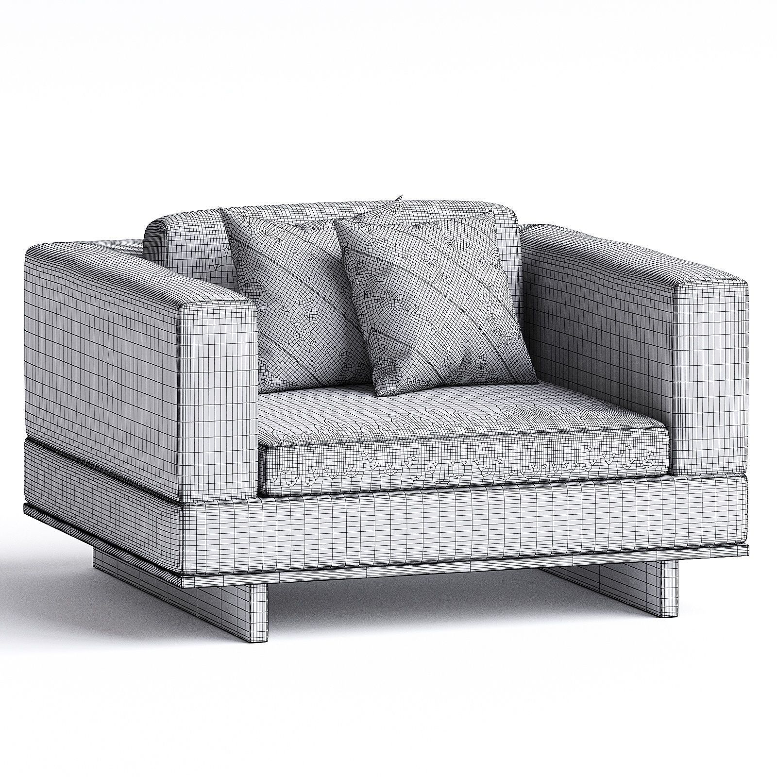 armchair 62 3D model_3