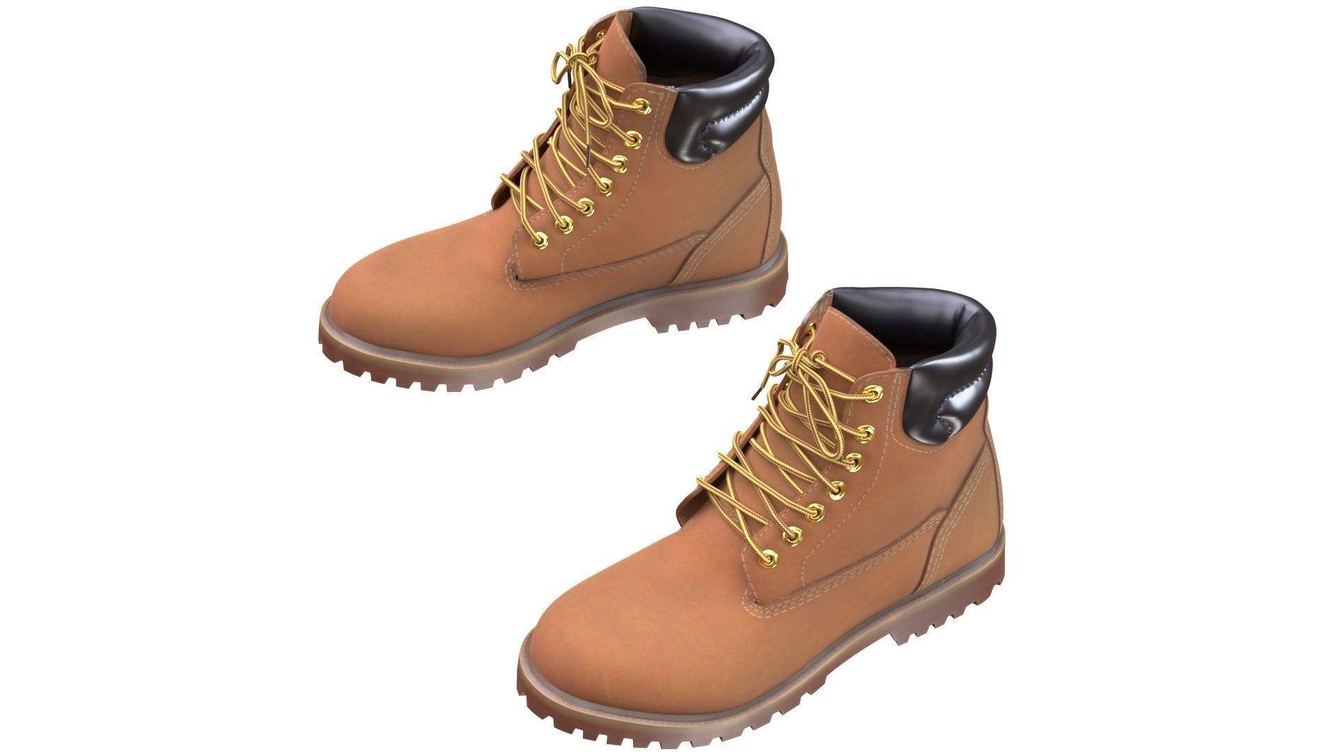 Boots Low-poly 3D model_10