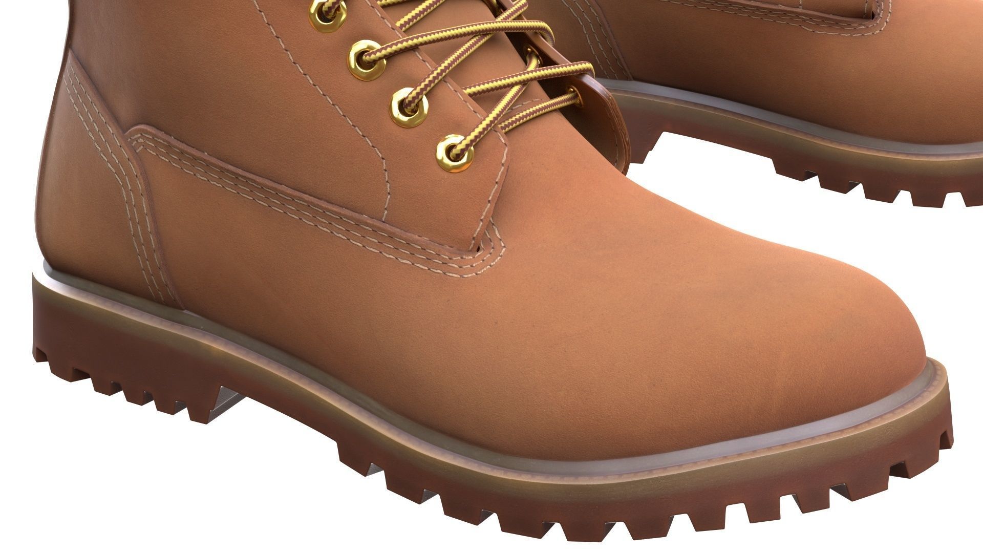 Boots Low-poly 3D model_13