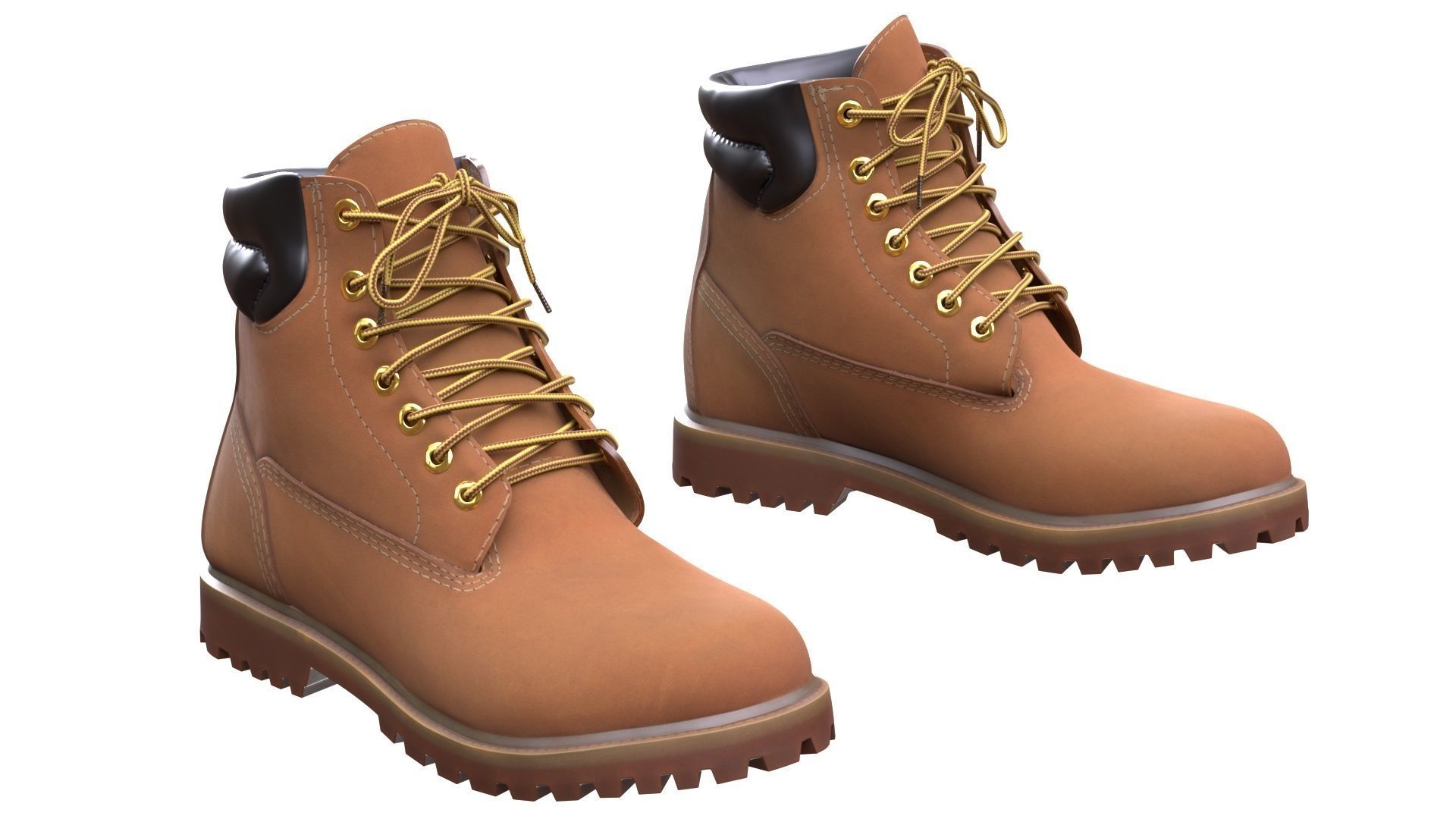 Boots Low-poly 3D model_2