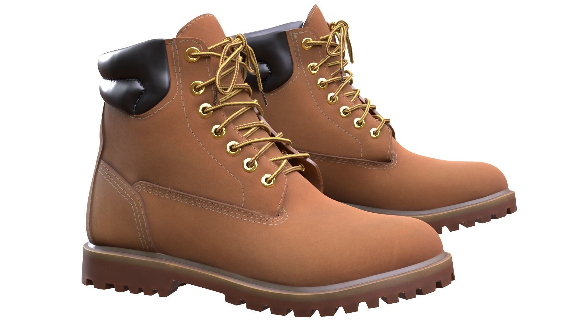 Boots Low-poly 3D model_5