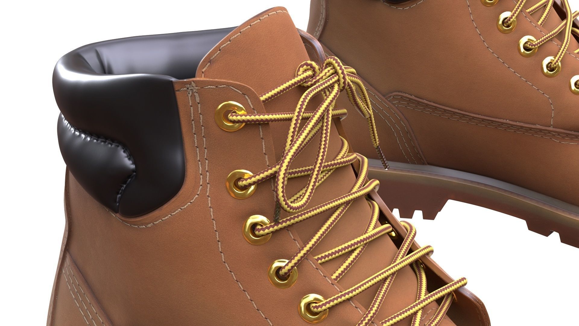 Boots Low-poly 3D model_14