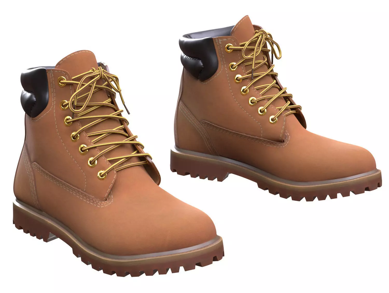 Boots Low-poly 3D model_0