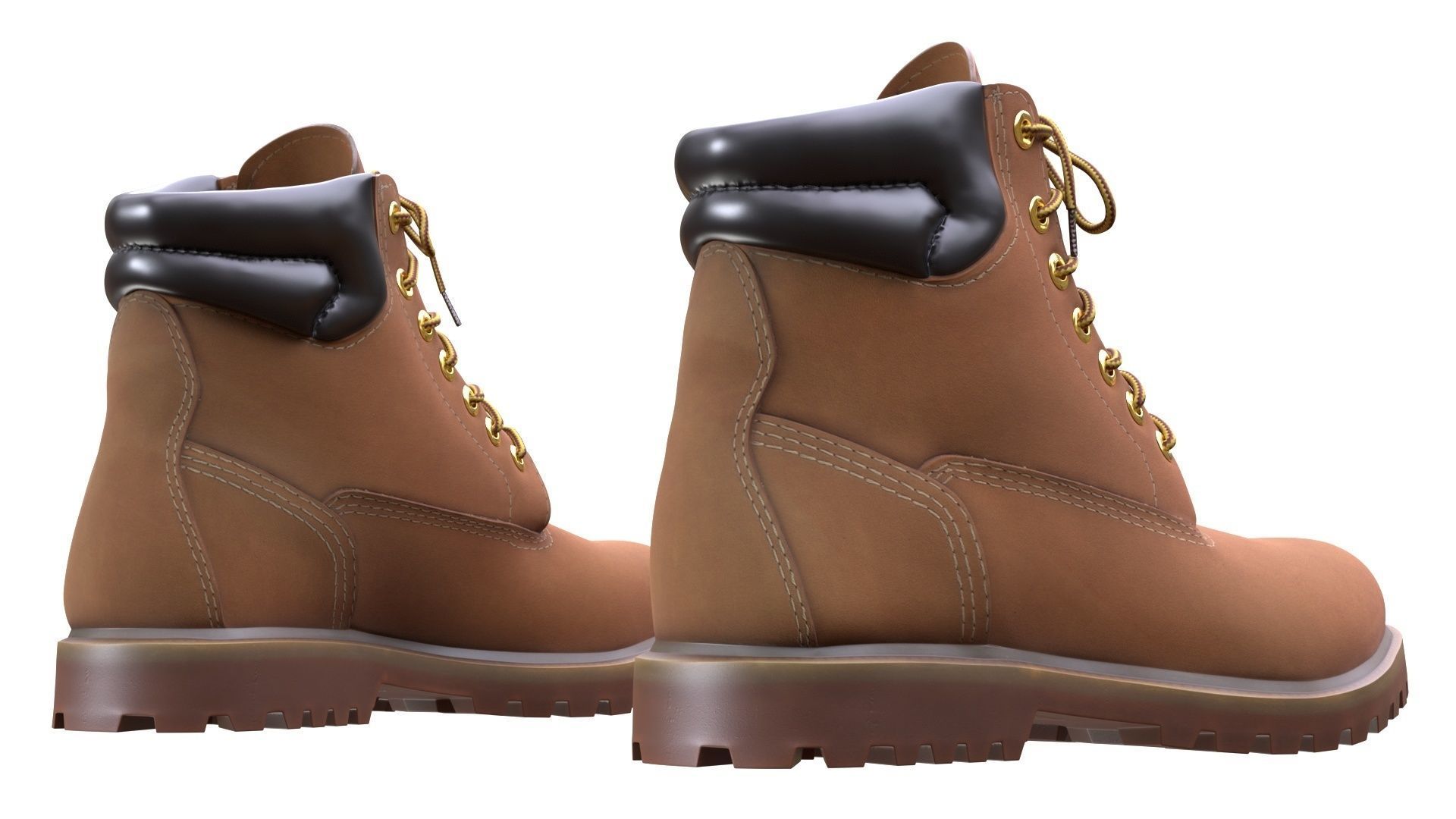 Boots Low-poly 3D model_7