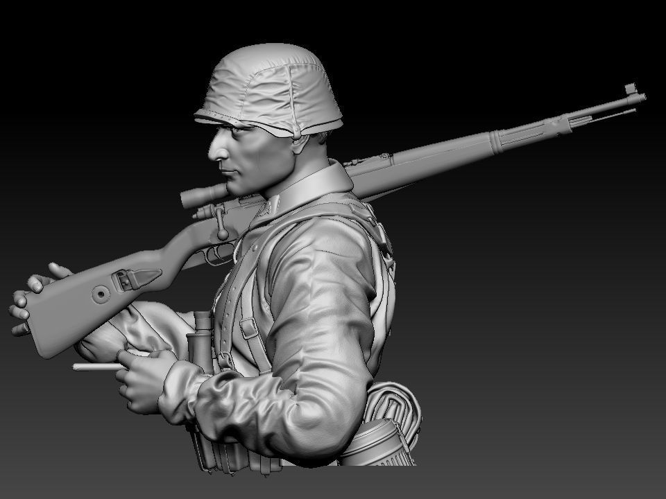 Heinz SS Sturmann Sniper 3D print model_2