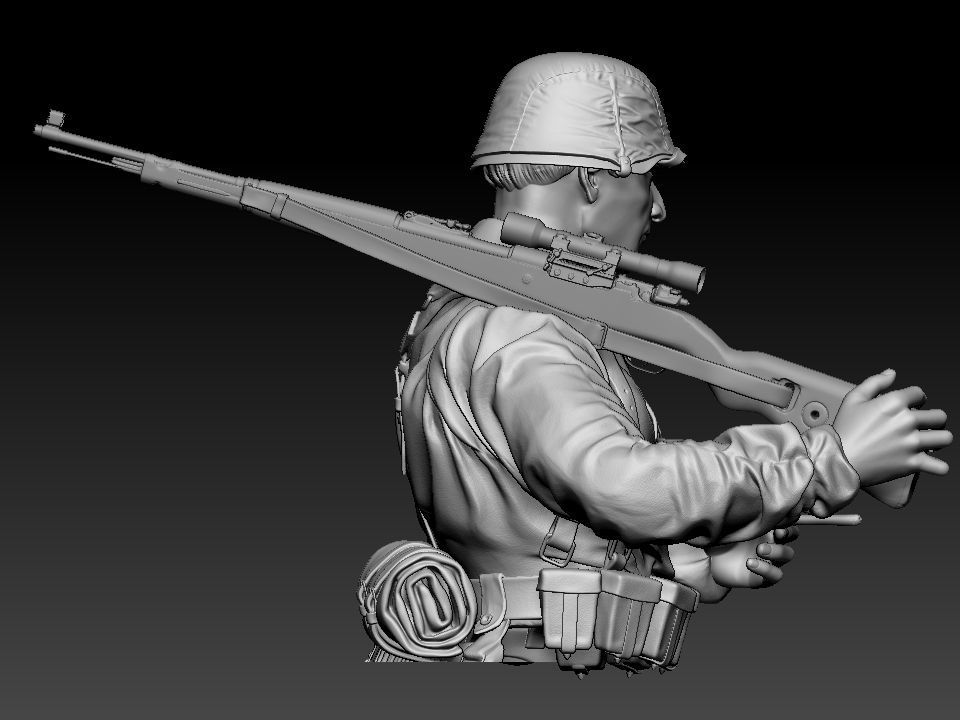 Heinz SS Sturmann Sniper 3D print model_3