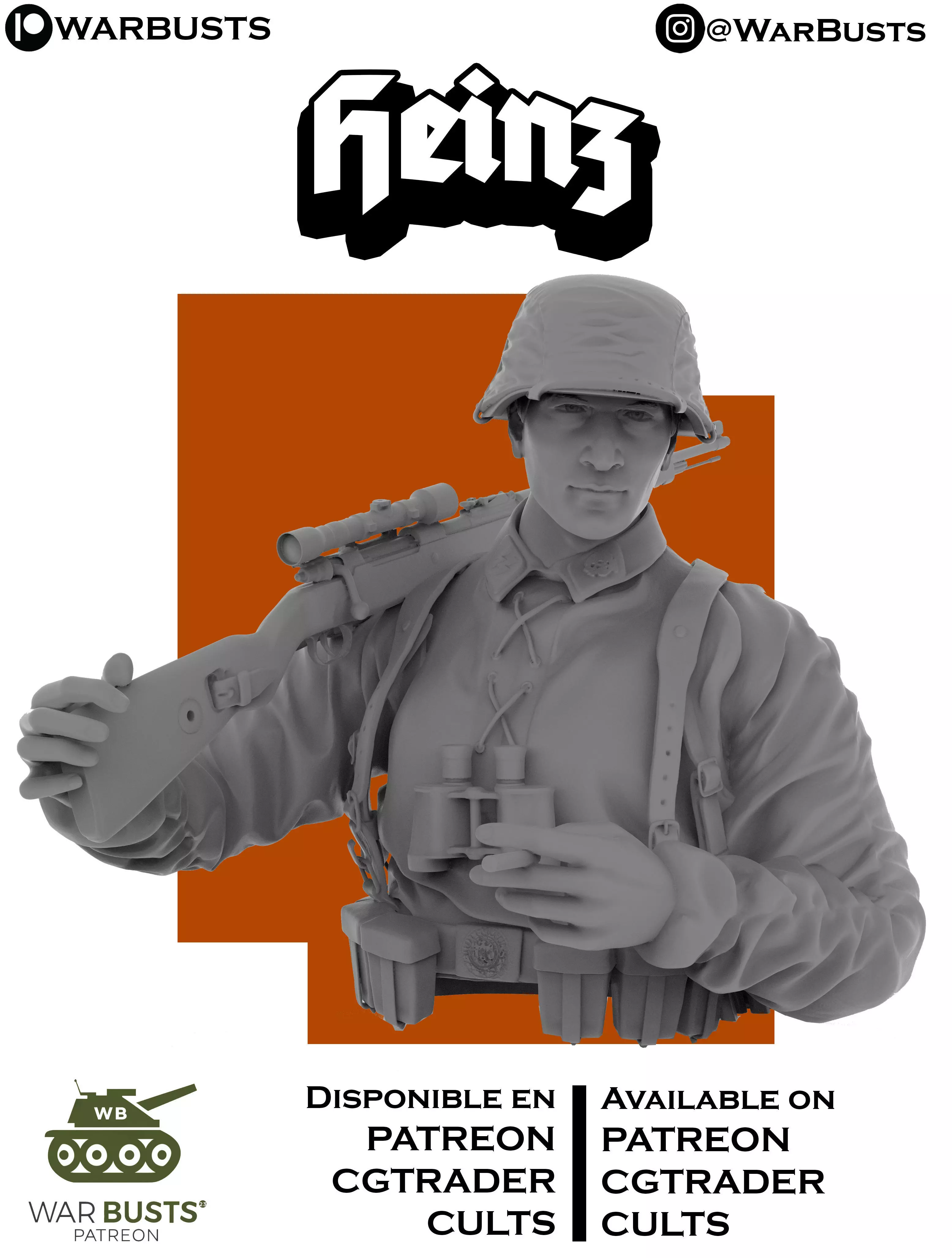 Heinz SS Sturmann Sniper 3D print model_0