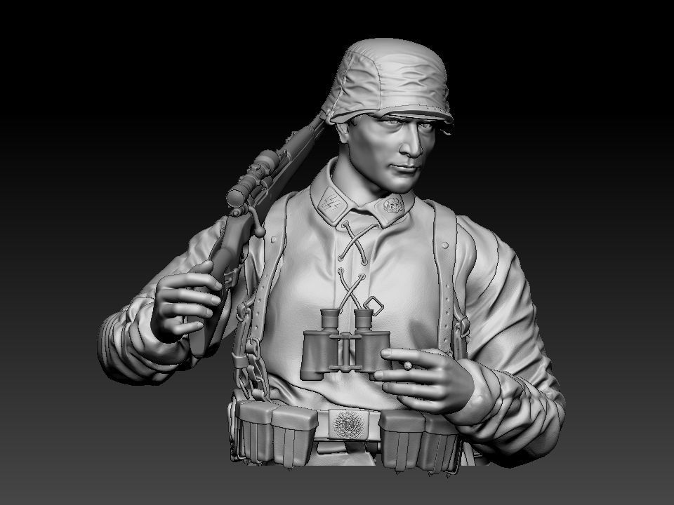 Heinz SS Sturmann Sniper 3D print model_1