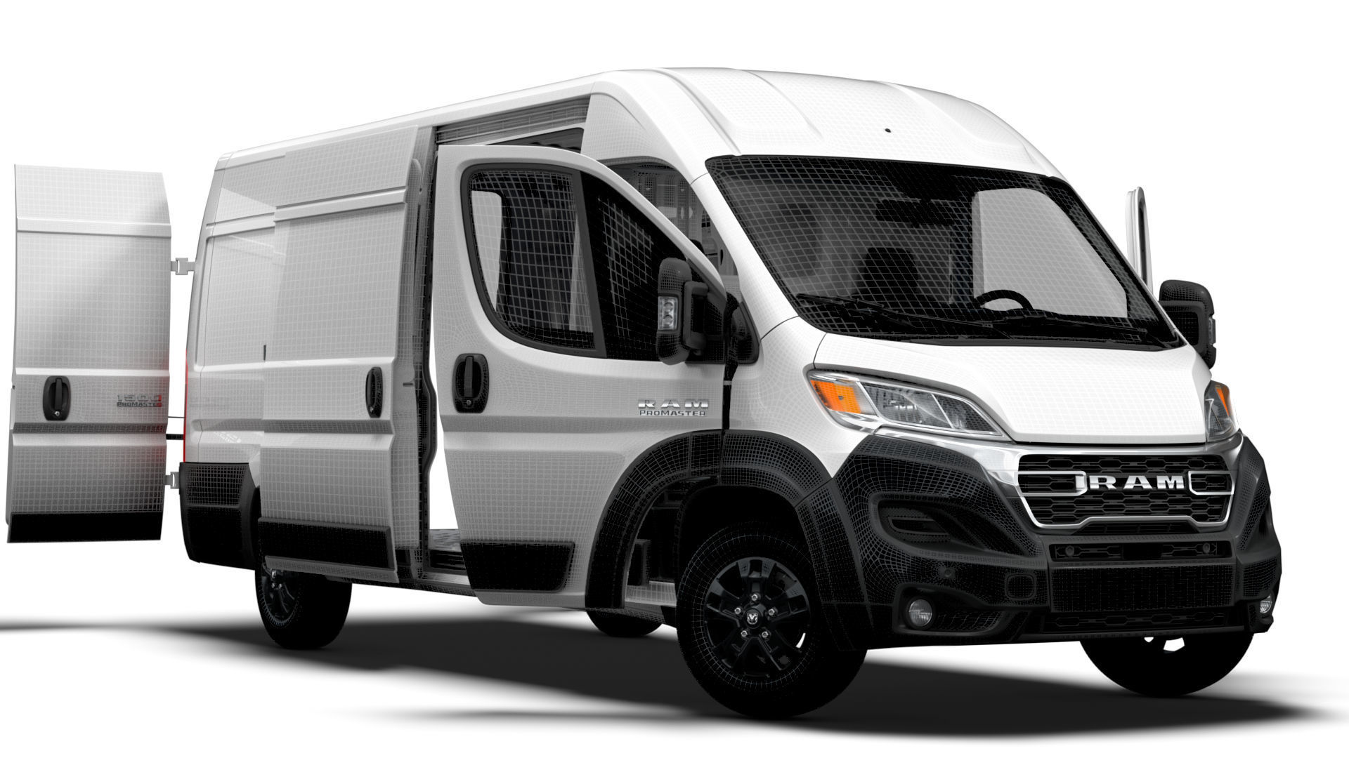 RAM Promaster Van L4H2 HQ Interior 2023 3D model_14
