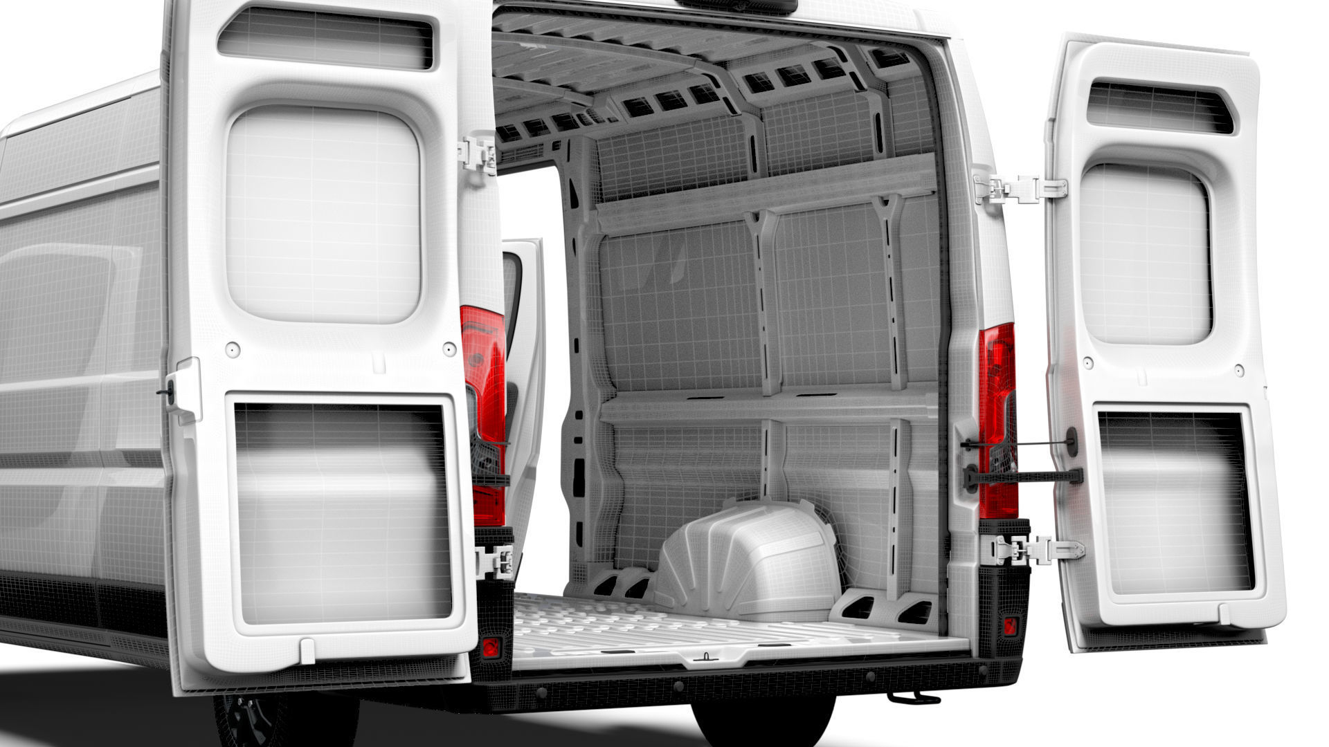 RAM Promaster Van L4H2 HQ Interior 2023 3D model_16