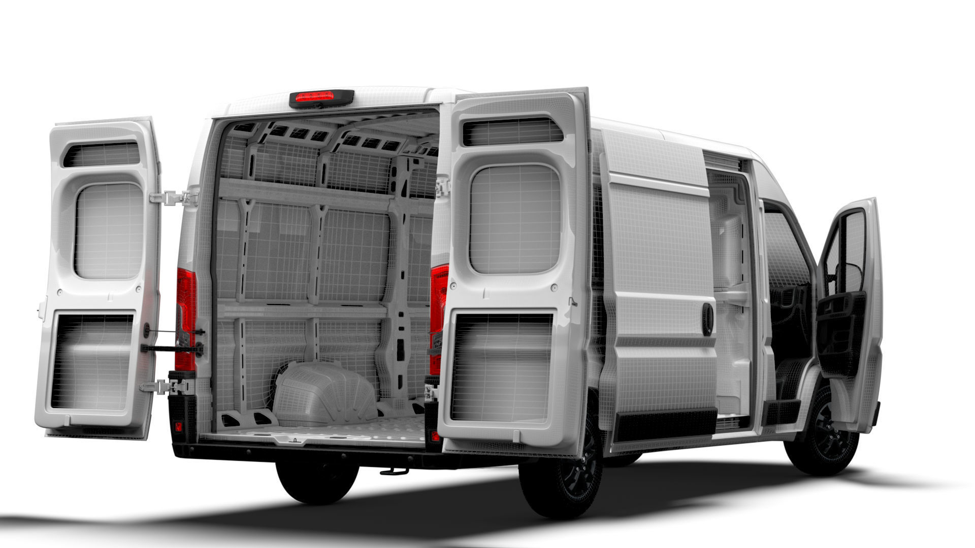 RAM Promaster Van L4H2 HQ Interior 2023 3D model_19
