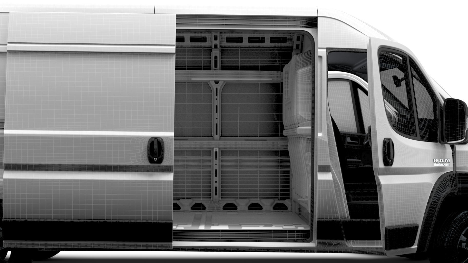 RAM Promaster Van L4H2 HQ Interior 2023 3D model_15