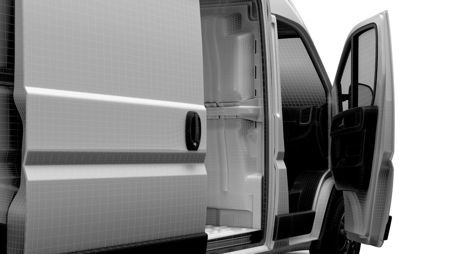 RAM Promaster Van L4H2 HQ Interior 2023 3D model_25