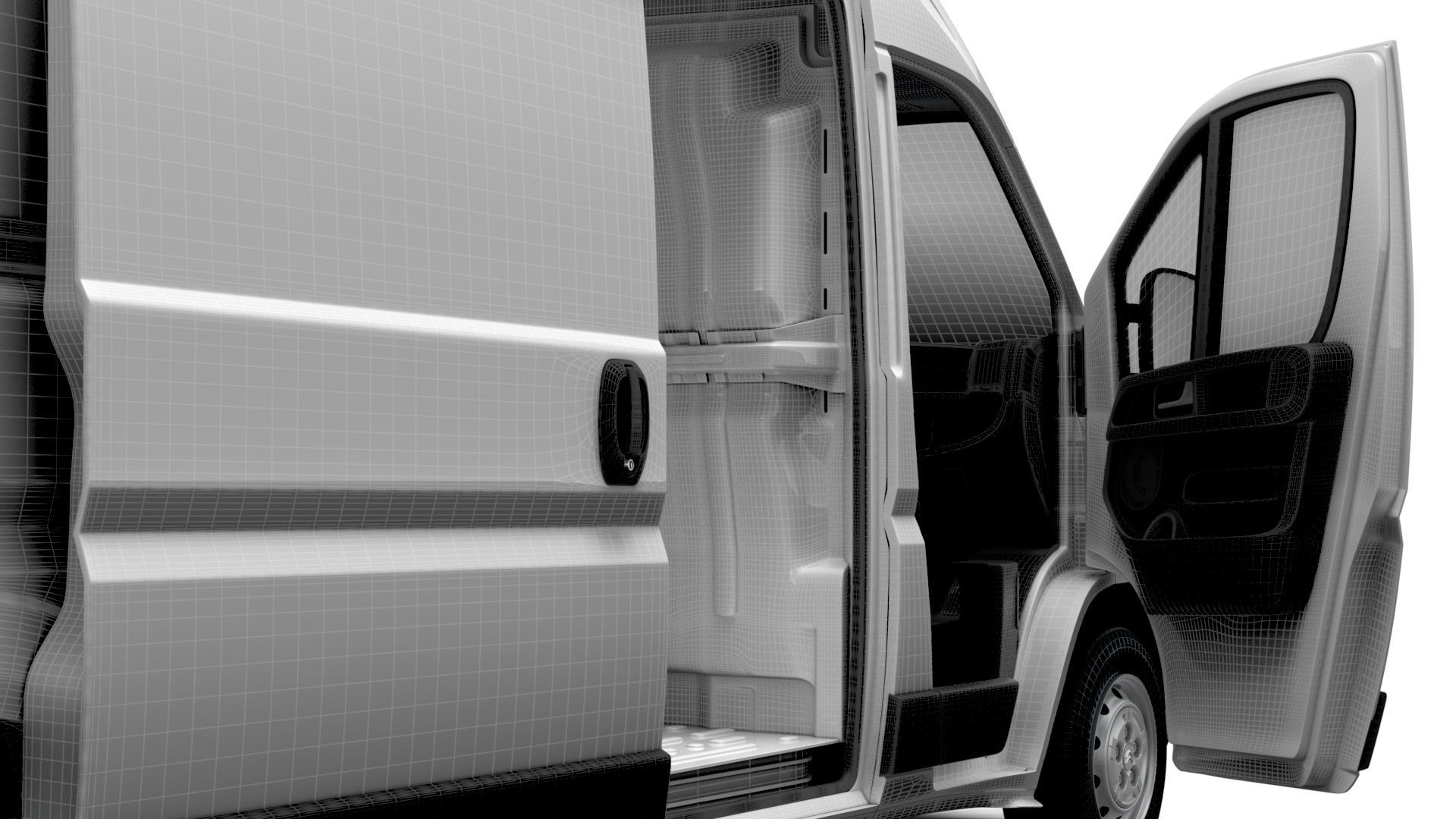 Citroen Jumper Van L4H2 HQ Interior 2023 3D model_25