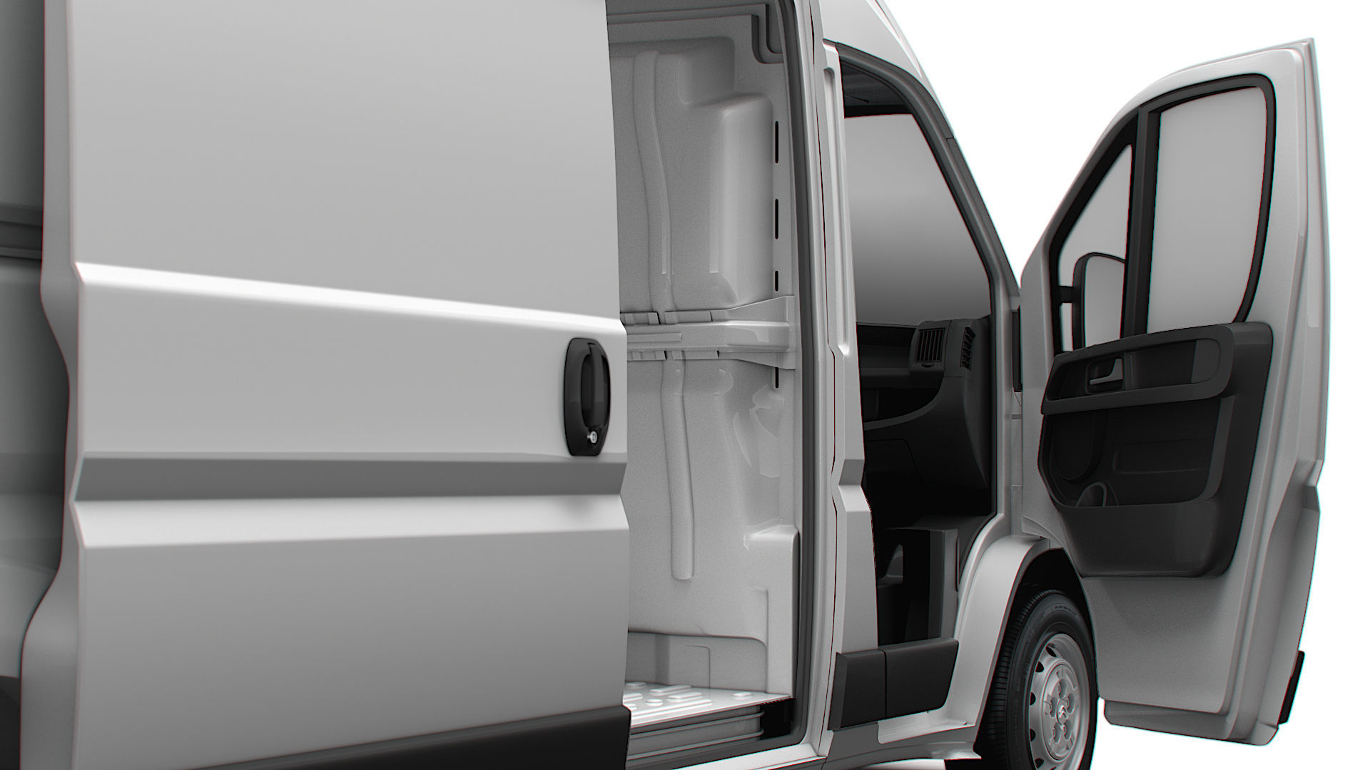 Citroen Jumper Van L4H2 HQ Interior 2023 3D model_11