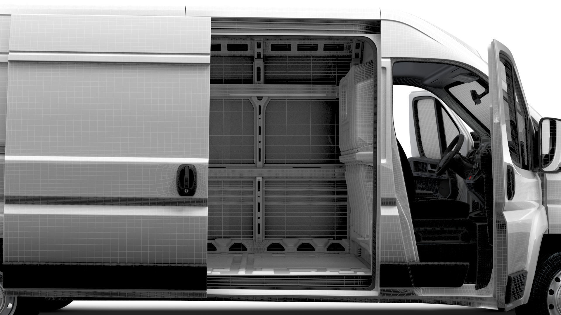 Citroen Jumper Van L4H2 HQ Interior 2023 3D model_15