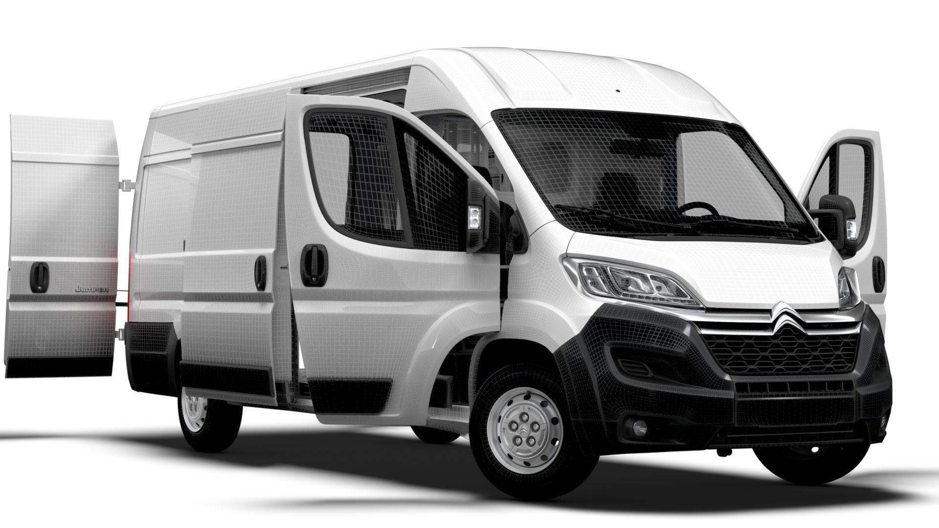 Citroen Jumper Van L4H2 HQ Interior 2023 3D model_14