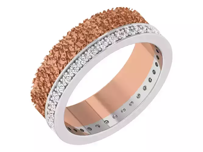 Diamond band ring 3dm stl obj gltf glb 3mf renders details 3D print model