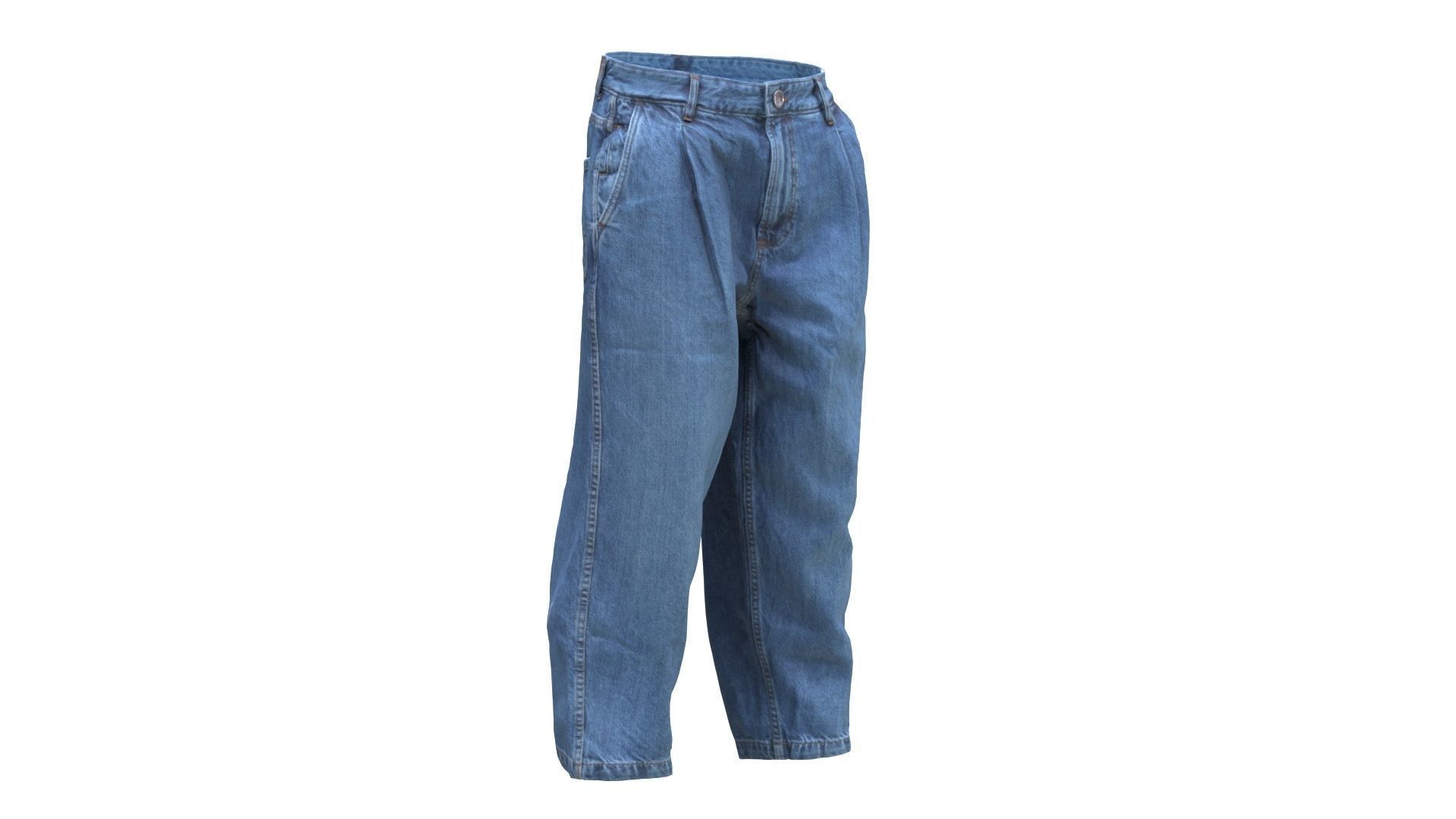 Jeans Low-poly 3D model_2