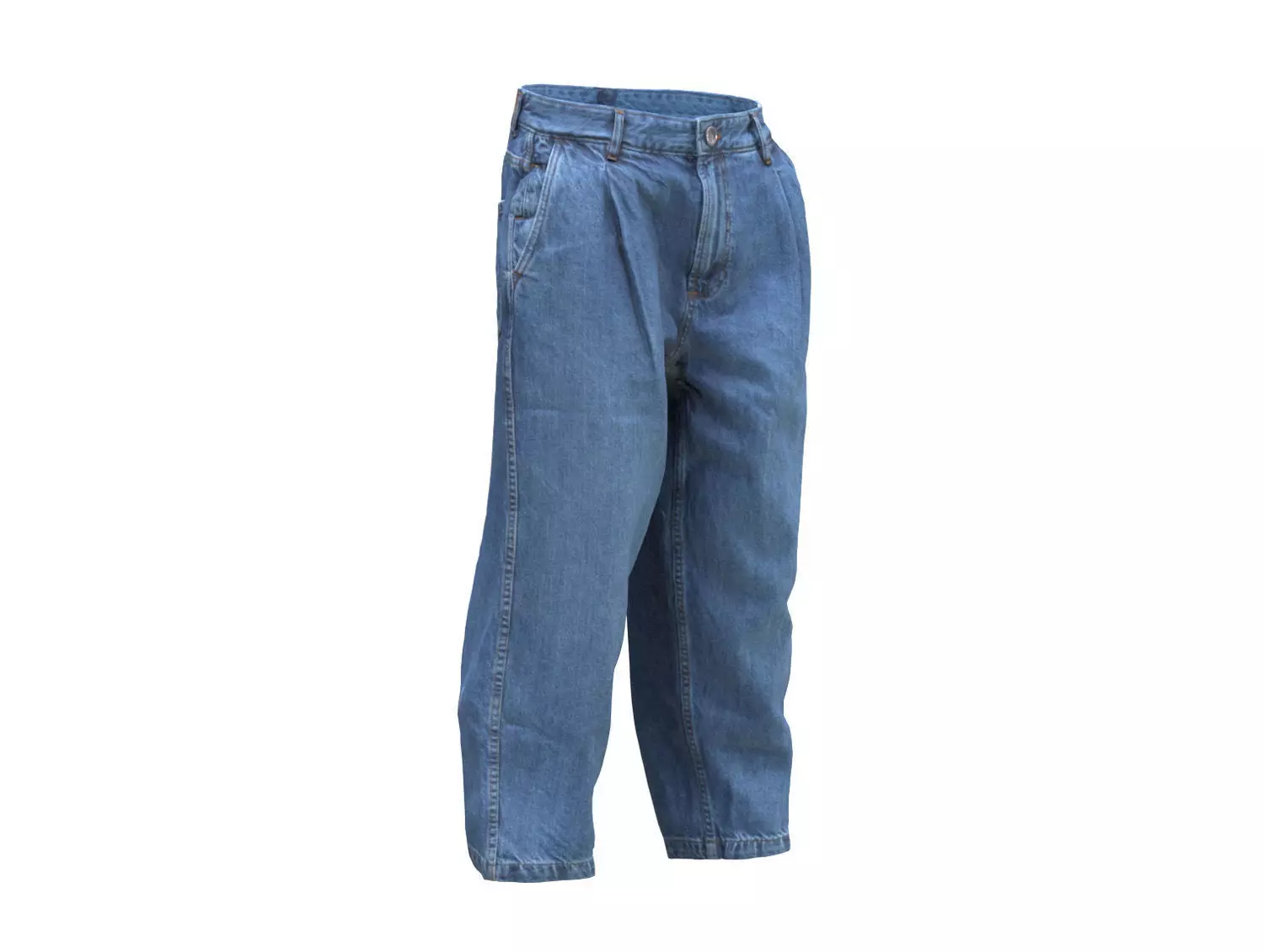 Jeans Low-poly 3D model_0