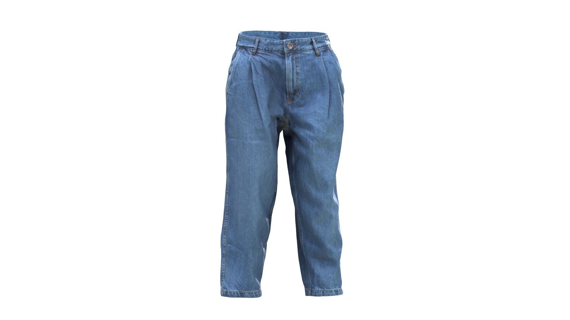 Jeans Low-poly 3D model_6