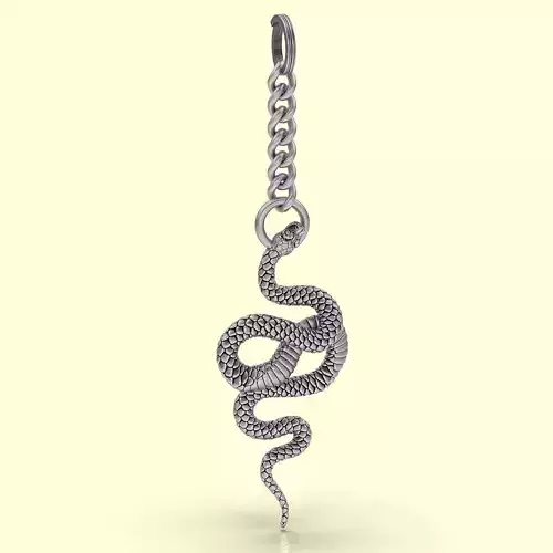 snake key holder silver gold jewelry printable 3d model