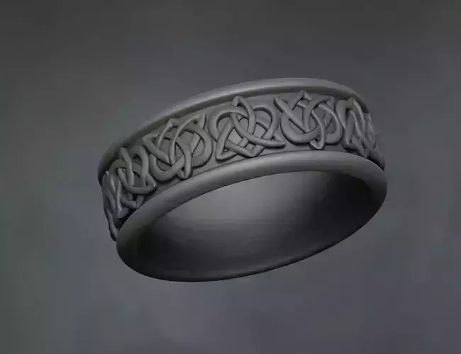 Celtic knot wedding engagement ring braided