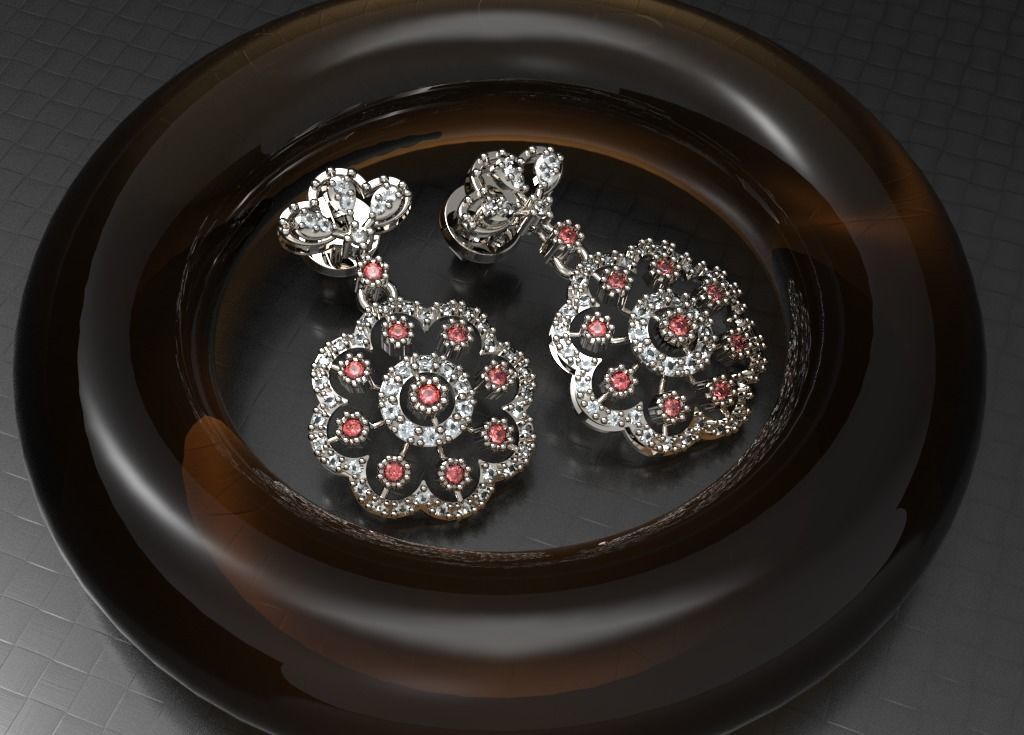 Earring 05 3D print model 3D print model_4