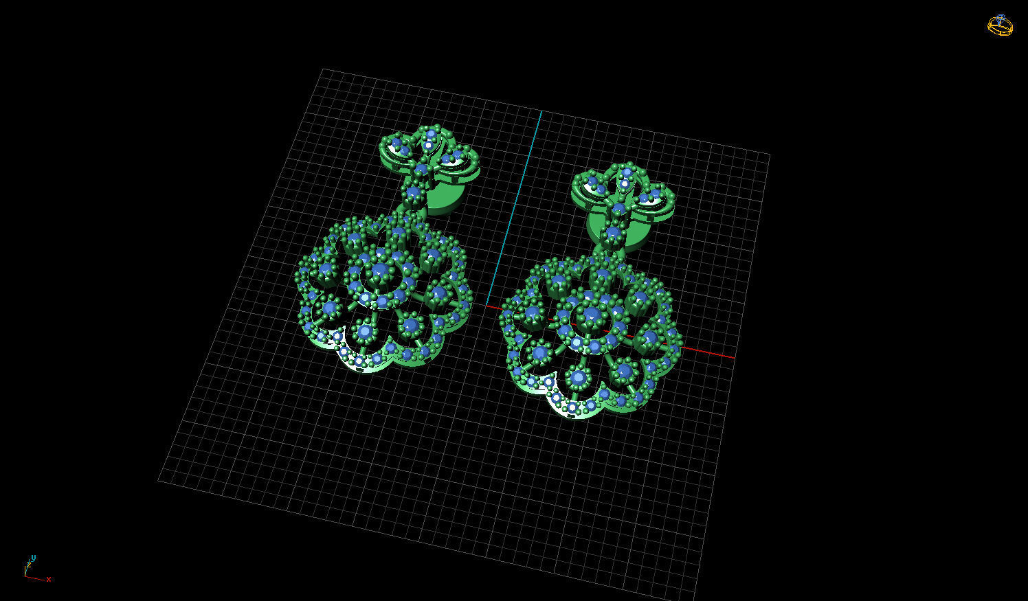 Earring 05 3D print model 3D print model_16