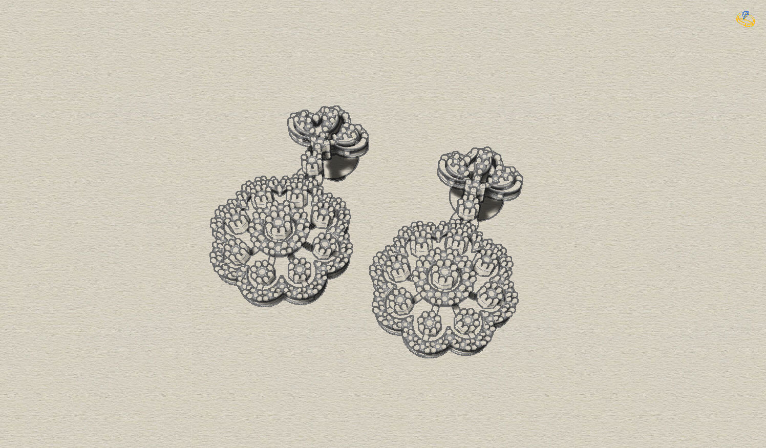 Earring 05 3D print model 3D print model_3