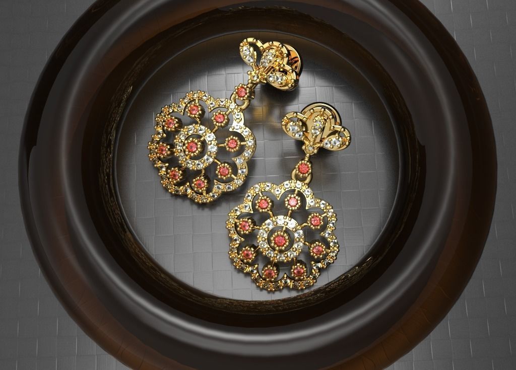 Earring 05 3D print model 3D print model_2