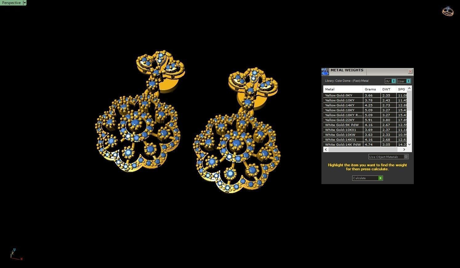 Earring 05 3D print model 3D print model_14