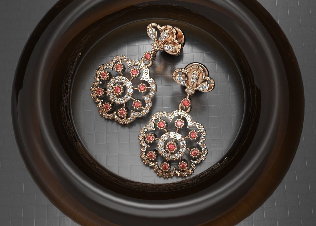 Earring 05 3D print model 3D print model_7