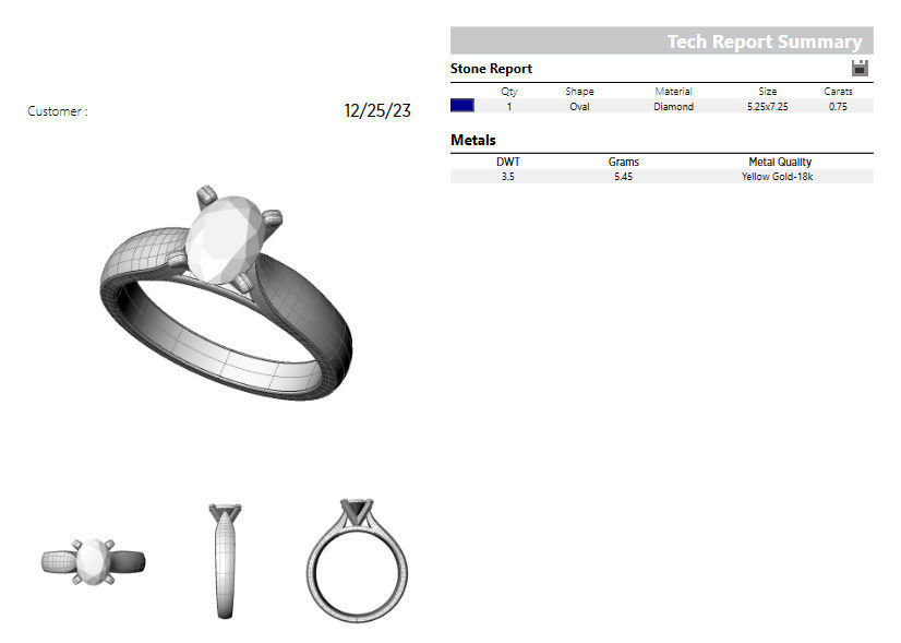 Oval 0-75-CT Quarter Round Profile Shank Width 2-90mm 3D print model_1