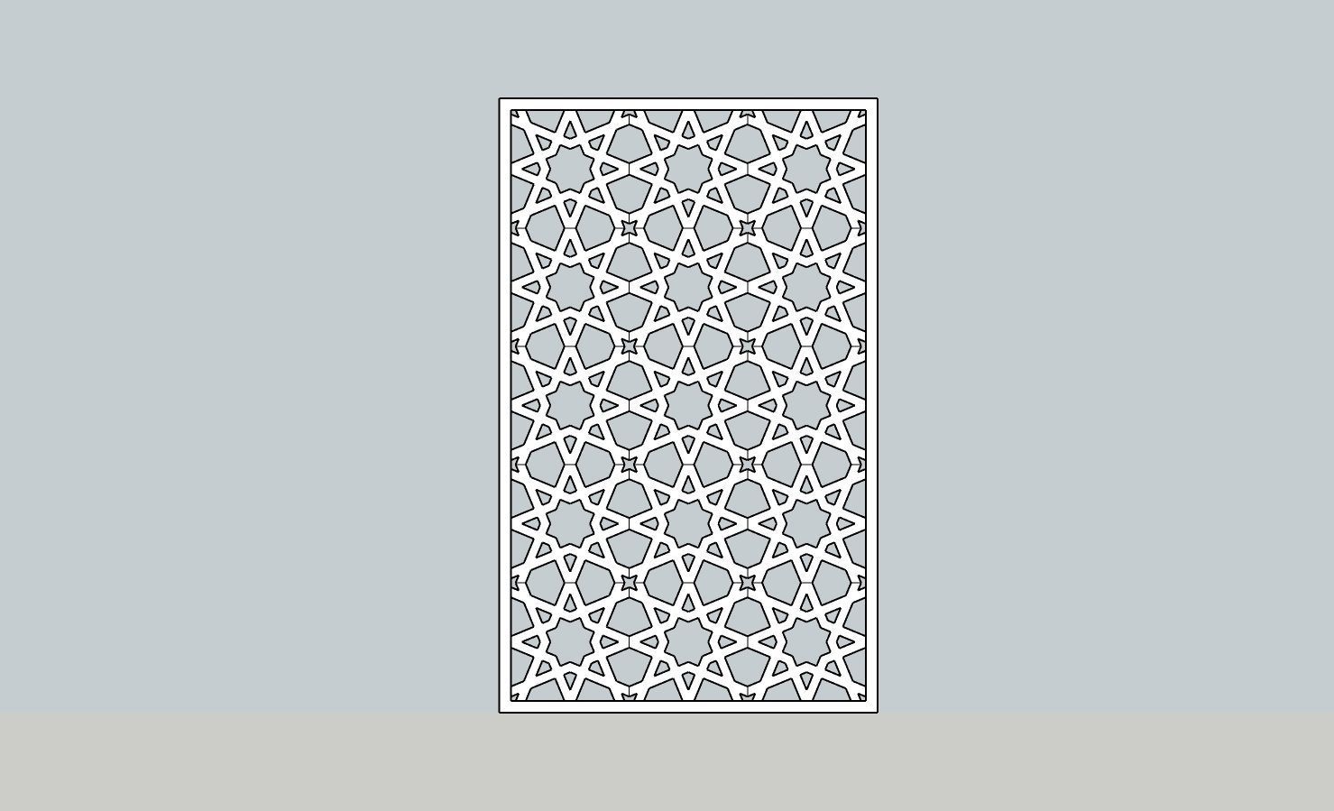 Islamic pattern partition 3D model_2