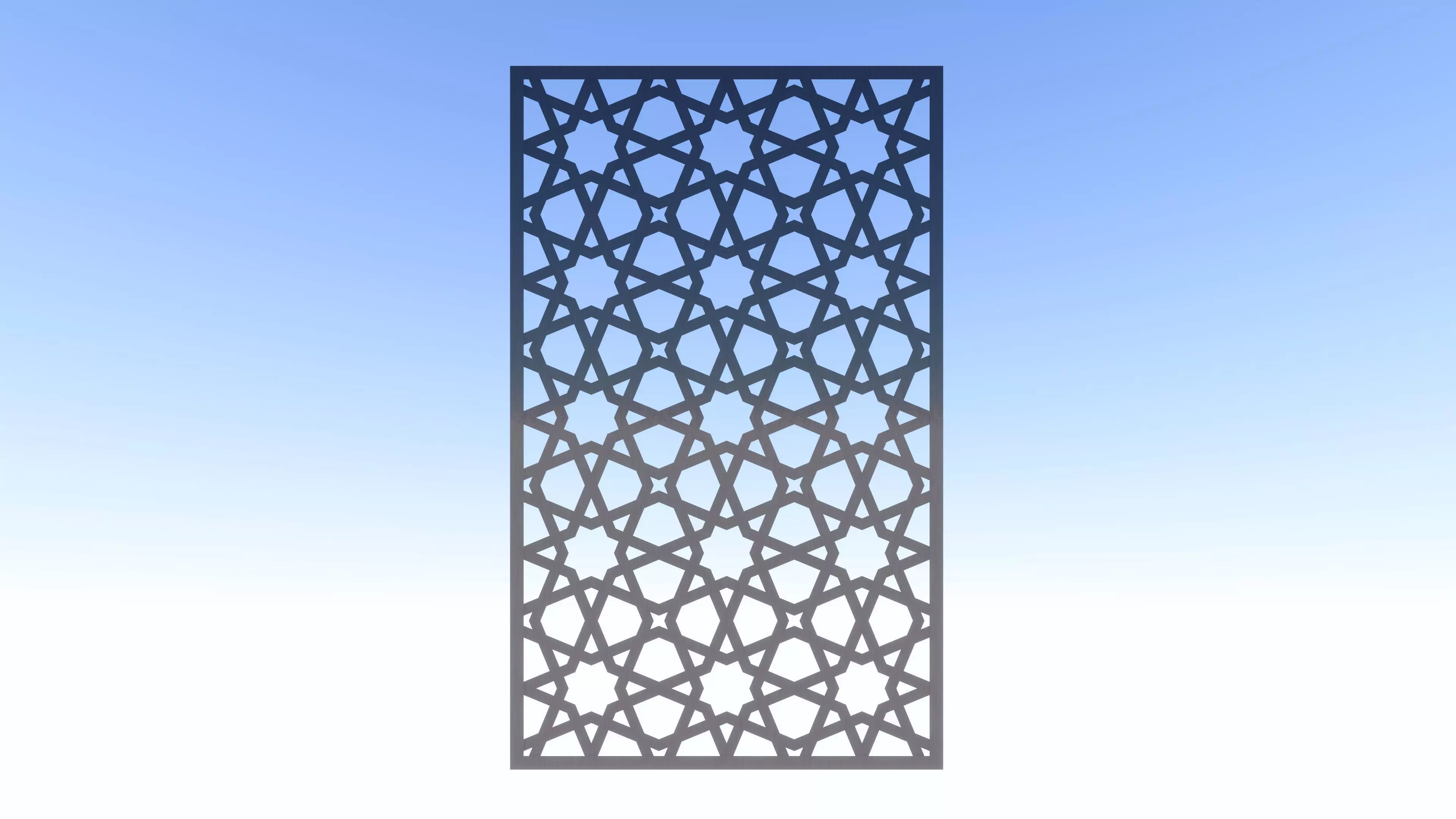 Islamic pattern partition 3D model_0