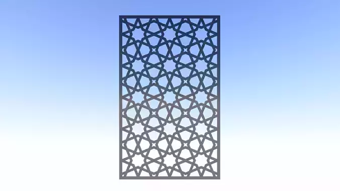 Islamic pattern partition 3D model