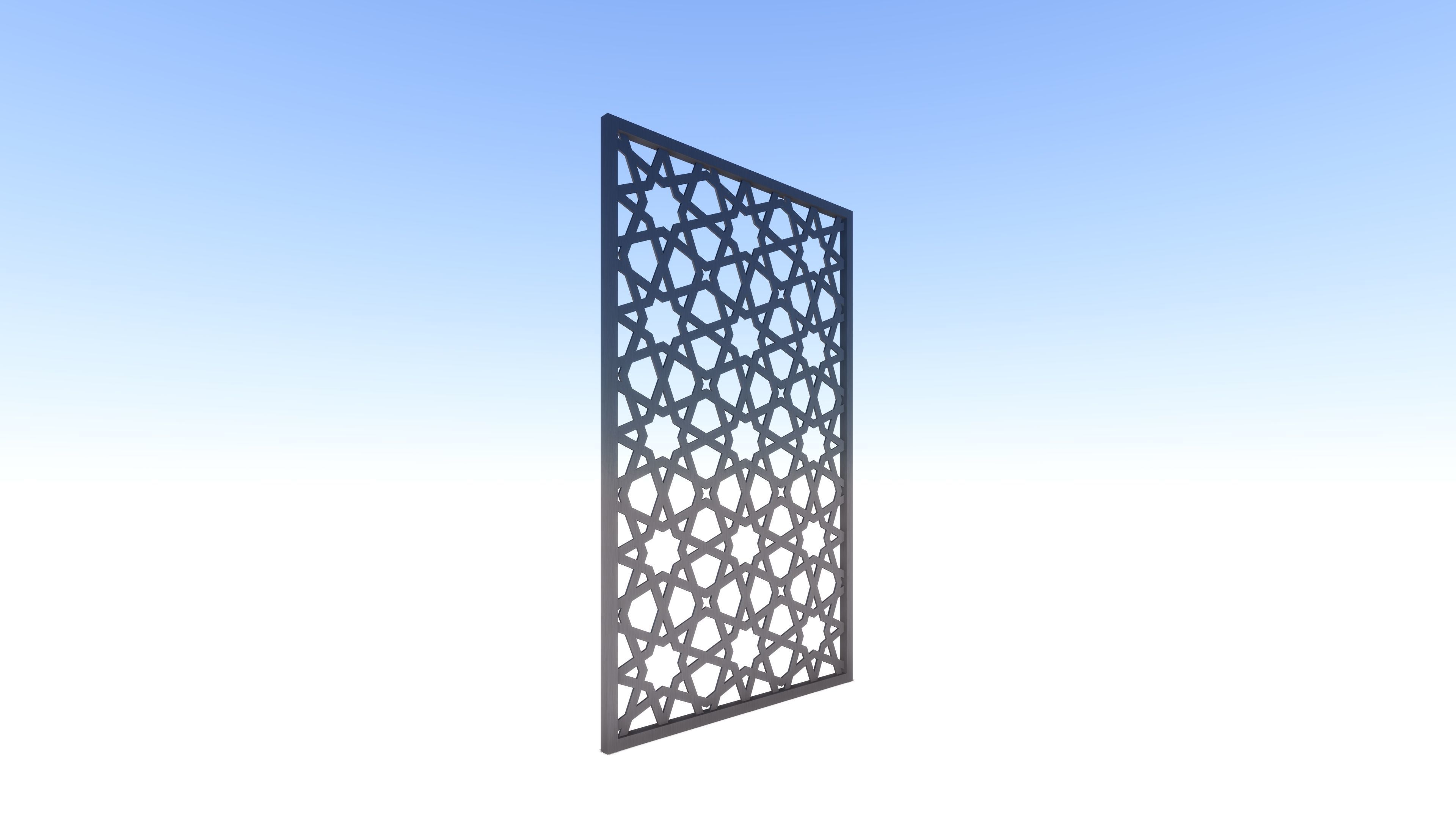 Islamic pattern partition 3D model_1