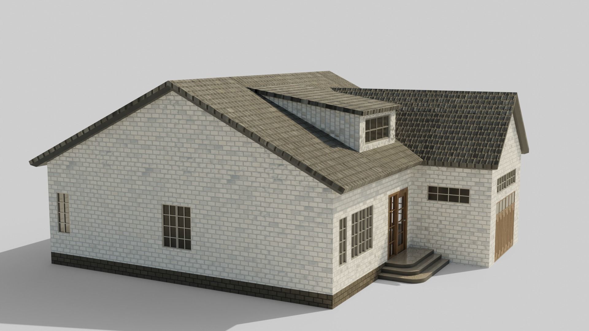 European House 09 Low-poly 3D model_1