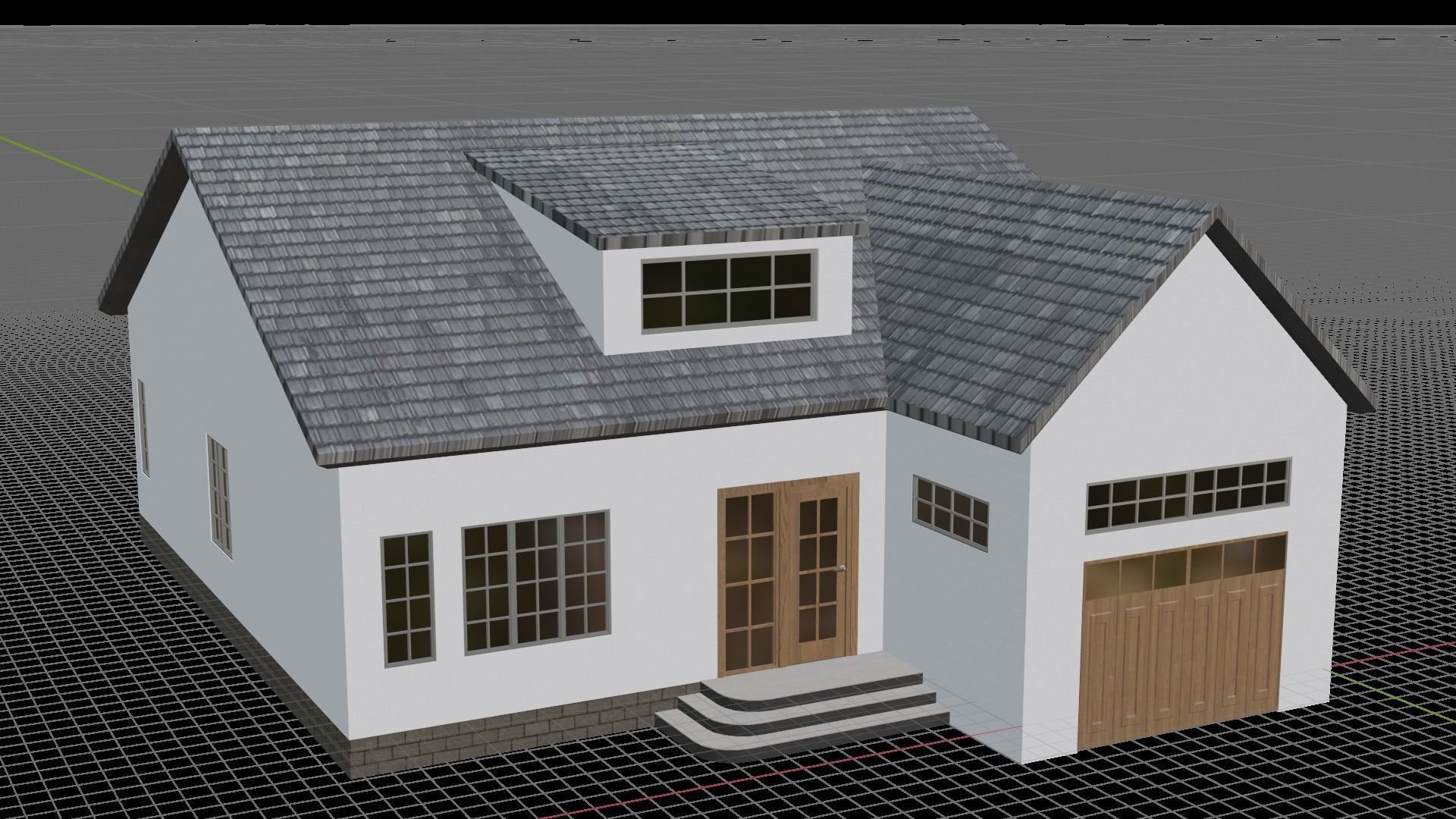 European House 09 Low-poly 3D model_6