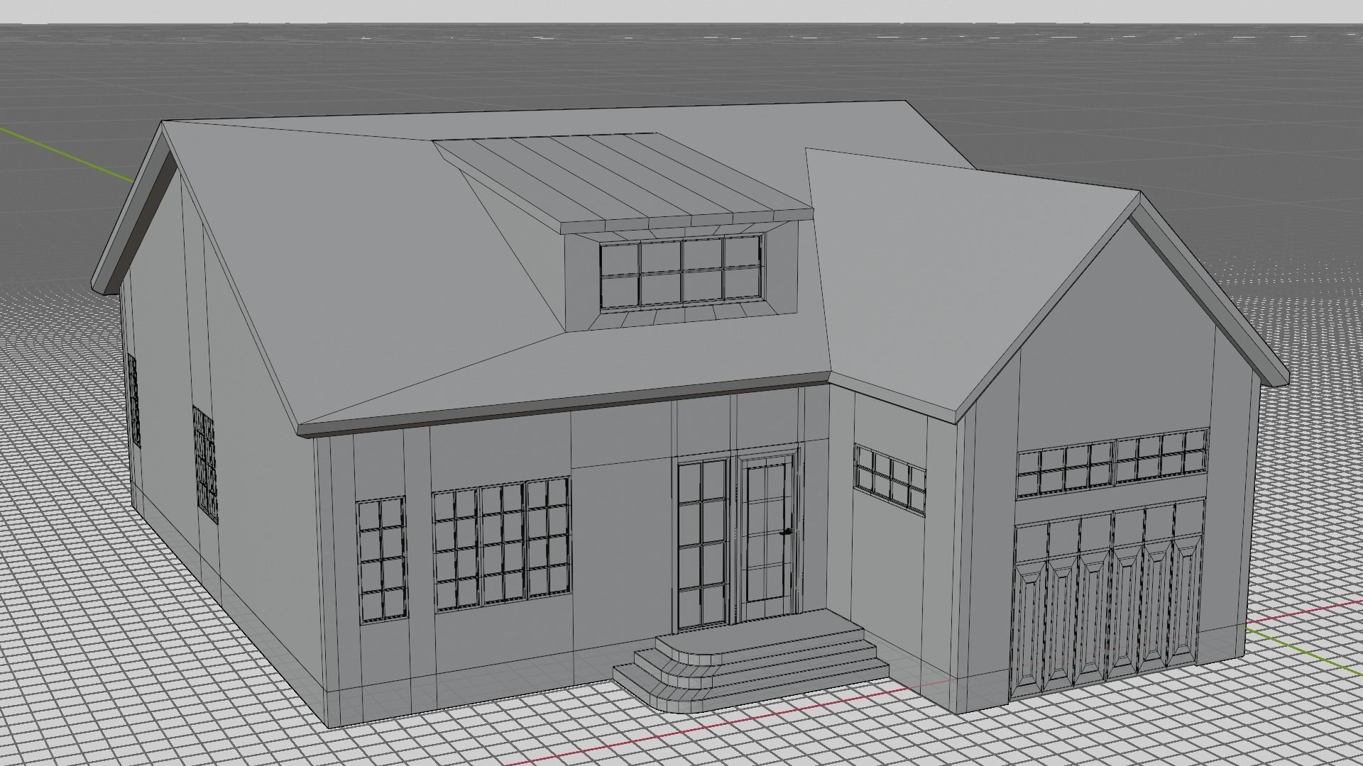 European House 09 Low-poly 3D model_5