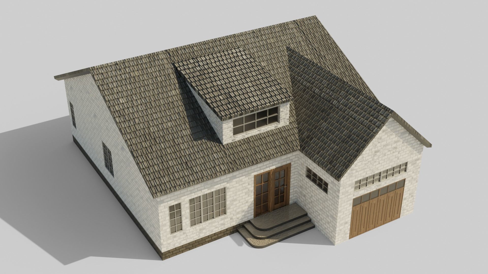 European House 09 Low-poly 3D model_4