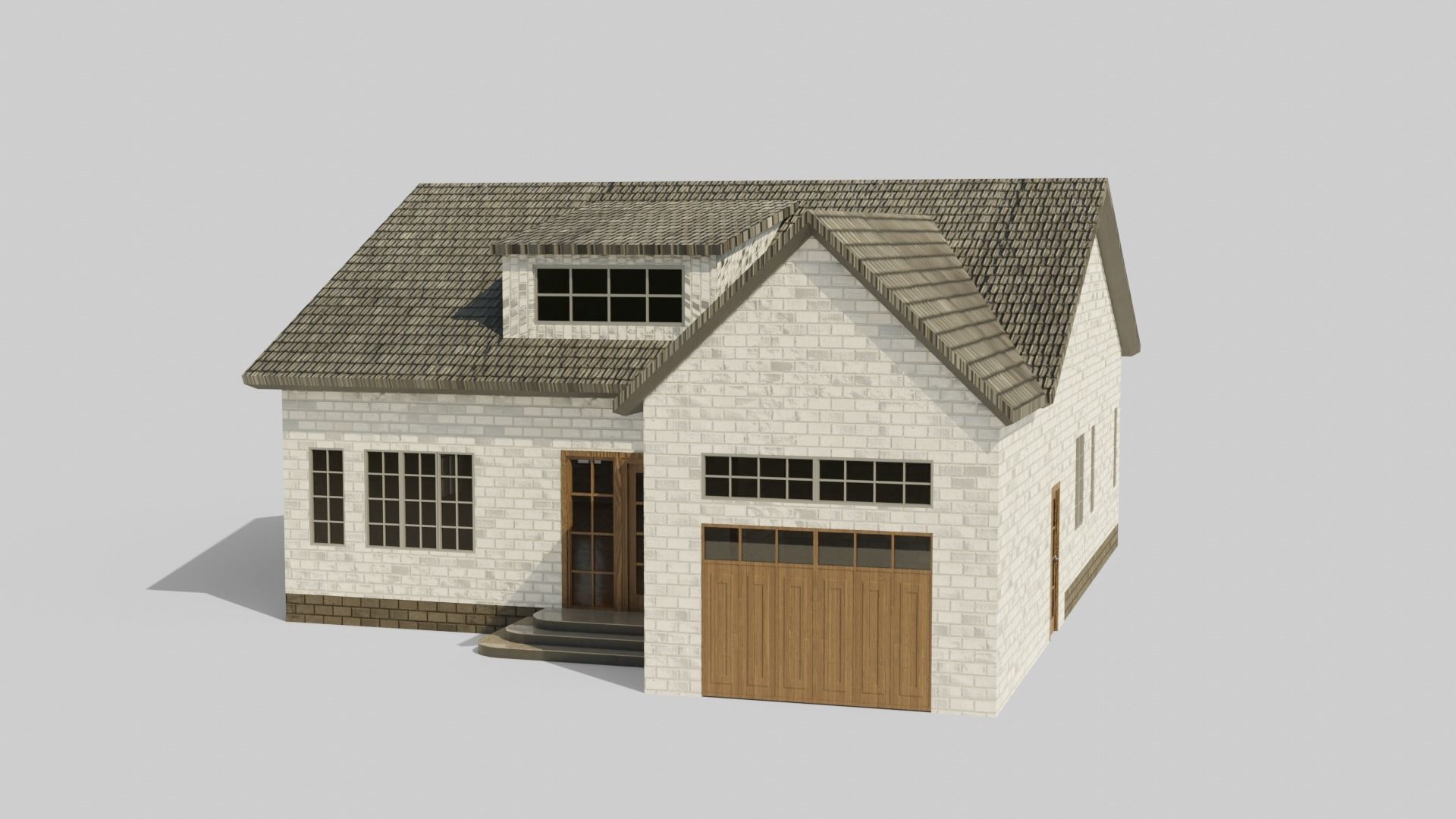 European House 09 Low-poly 3D model_2